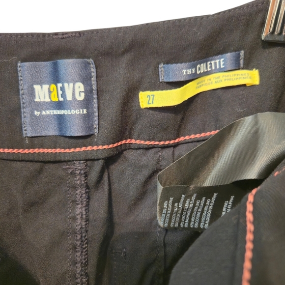 Anthropologie Maeve The Colette Magic Fabric Crop Wide Leg Pants Sz 27 Black - Picture 6 of 13